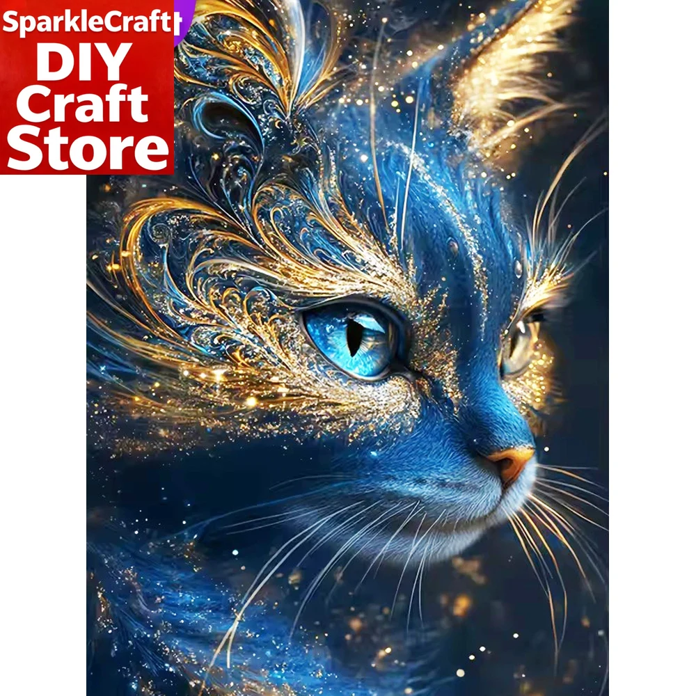 Embroidery Cat - 1PC frameless DIY Diamond Painting Cat