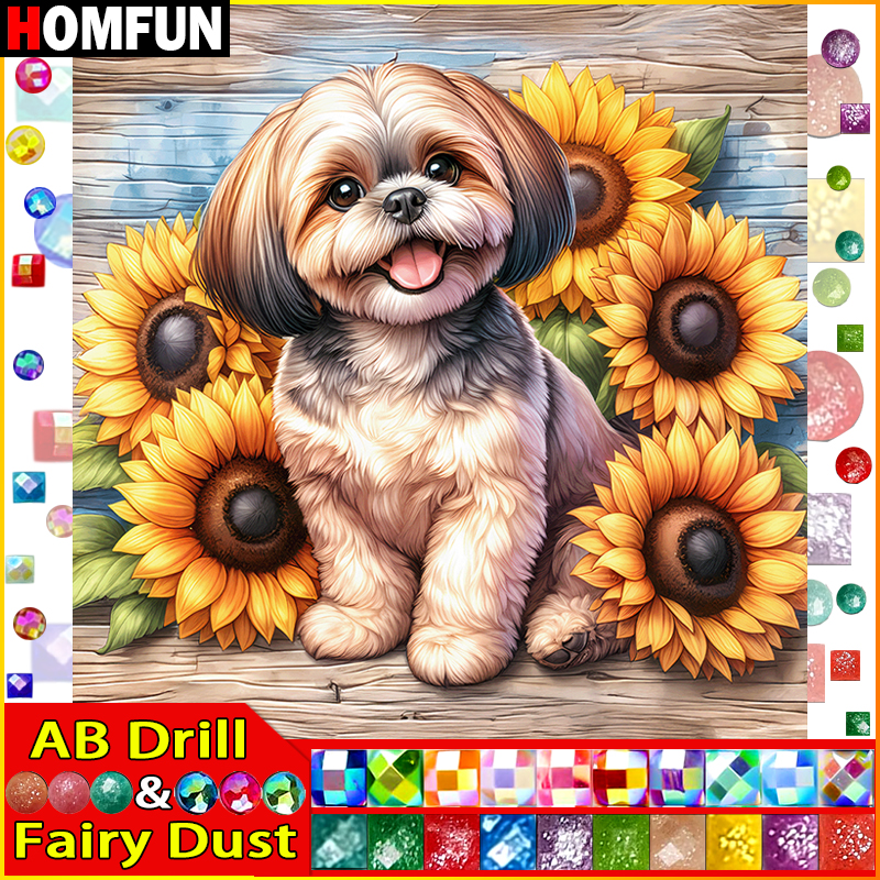 Embroidery Roll Pattern - HOMFUN Fairy Dust AB Rhinestone Painting