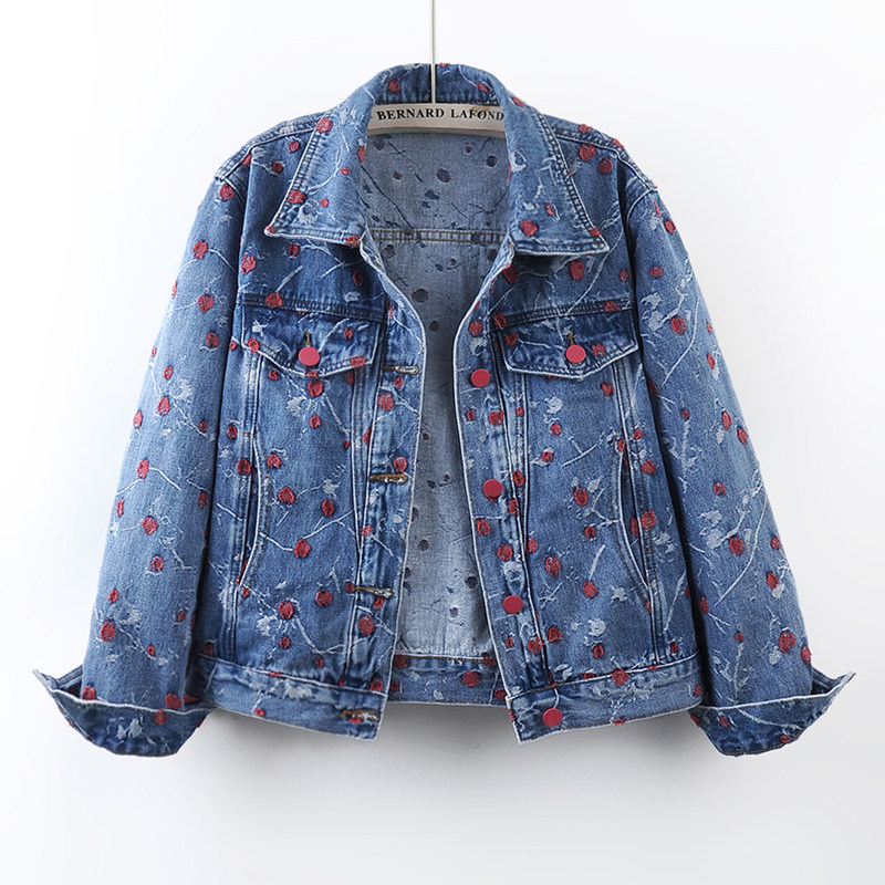 Vintage Embroidery Blue Loose  - Embroidery Jacket Jeans recensione e prezzo