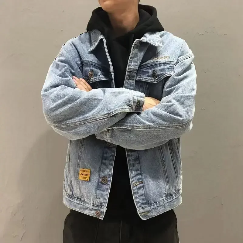 Denim Jackets Man Wide Shoulde - Embroidery Jacket Jeans recensione e prezzo