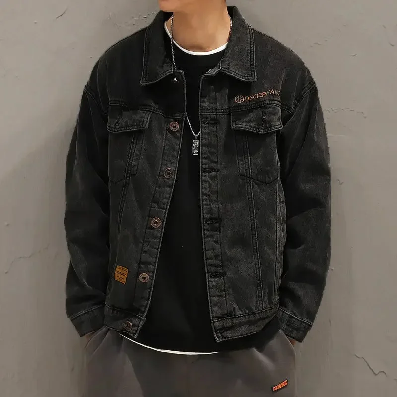 Denim Jackets Man Wide Shoulde - Embroidery Jacket Jeans recensione e prezzo