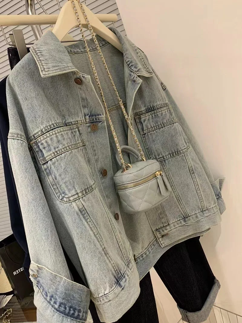Denim Coat Women Y2k Spring Au - Embroidery Jacket Jeans recensione e prezzo