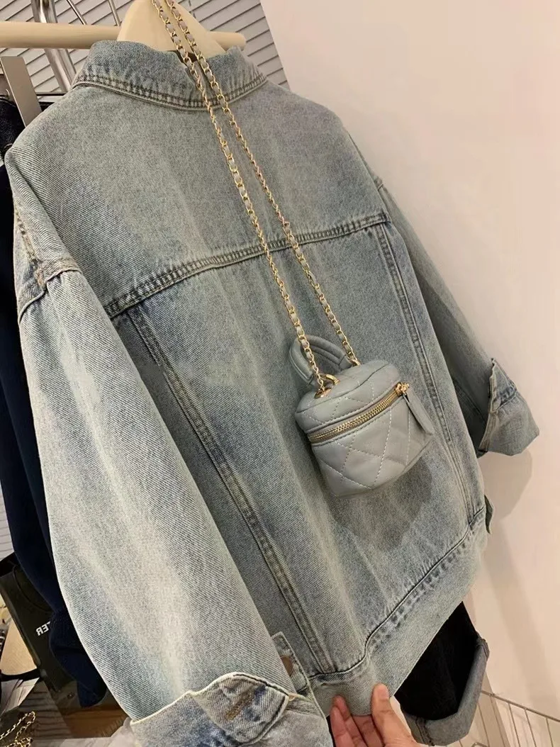 Denim Coat Women Y2k Spring Au - Embroidery Jacket Jeans recensione e prezzo