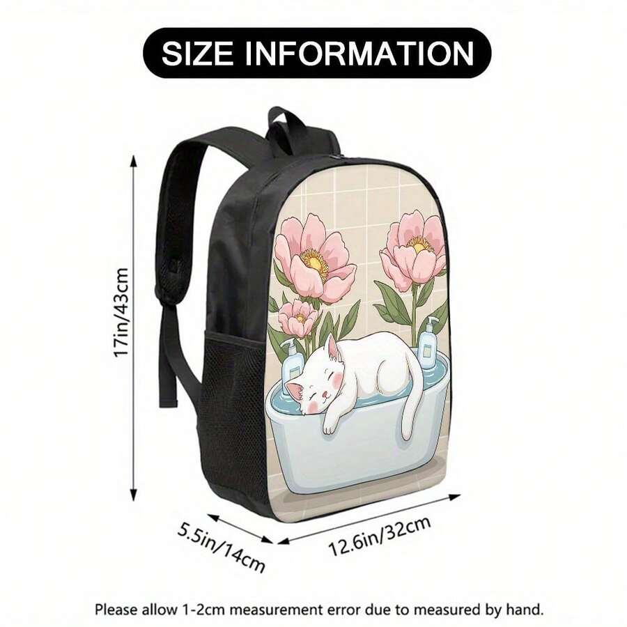 Lightweight Polyester Backpack - Embroidery Cat recensione e prezzo