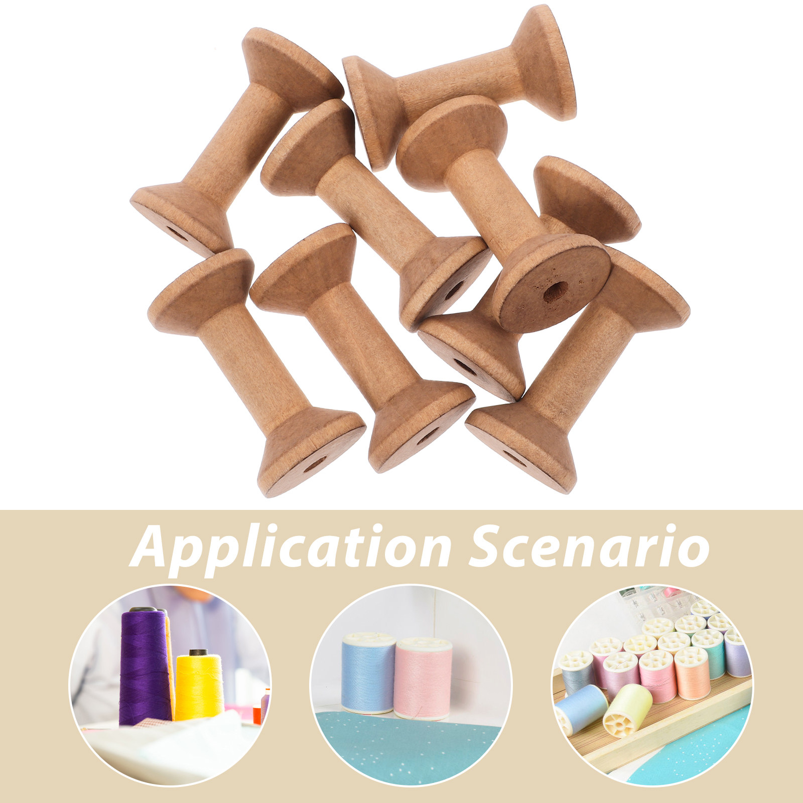 8Pcs Barrel Shaped Wooden Spoo - Embroidery Thread recensione e prezzo