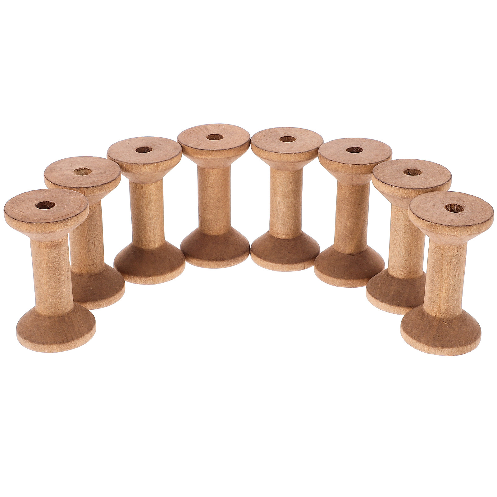 8Pcs Barrel Shaped Wooden Spoo - Embroidery Thread recensione e prezzo