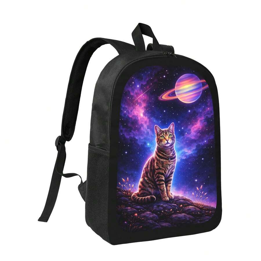Starry Sky Cat Print Backpack  - Embroidery Cat recensione e prezzo