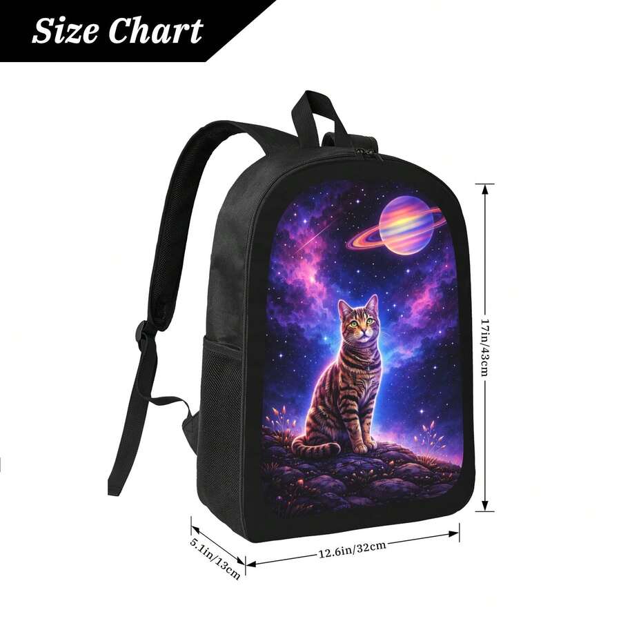 Starry Sky Cat Print Backpack  - Embroidery Cat recensione e prezzo