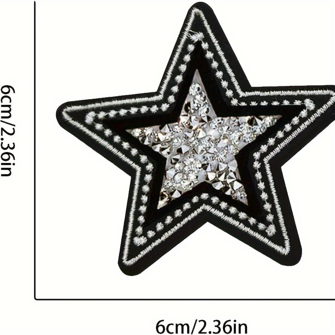 5 PCS Black and White Twinkle  - Embroidery Jacket Jeans recensione e prezzo