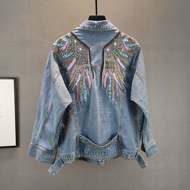 2024 New AutumnFashion Rivet W - Embroidery Jacket Jeans recensione e prezzo