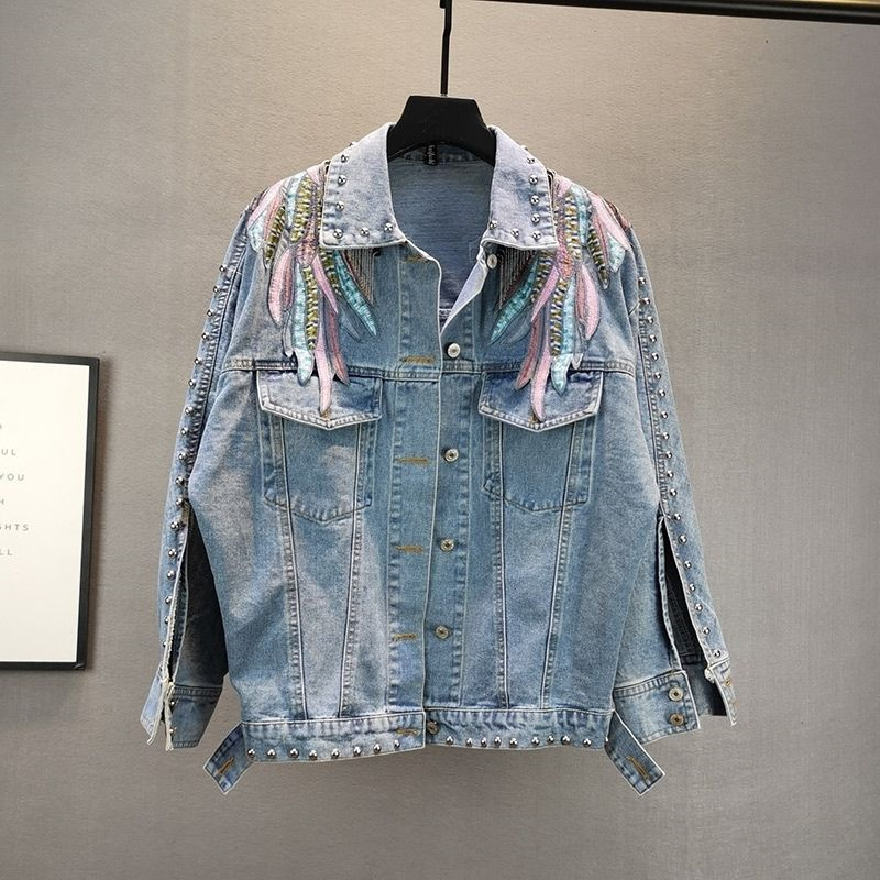 2024 New AutumnFashion Rivet W - Embroidery Jacket Jeans recensione e prezzo