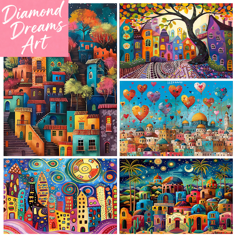 Frameless,Night View 5D Diamon - Embroidery Wall Art recensione e prezzo