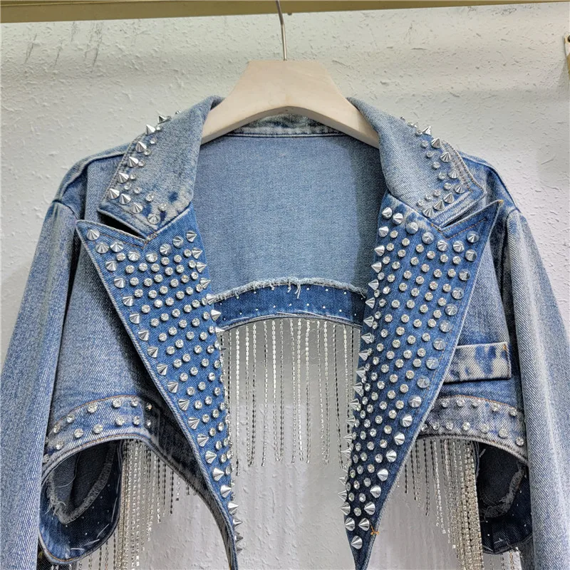 Rhinestone Beaded Tassels Rive - Embroidery Jacket Jeans recensione e prezzo