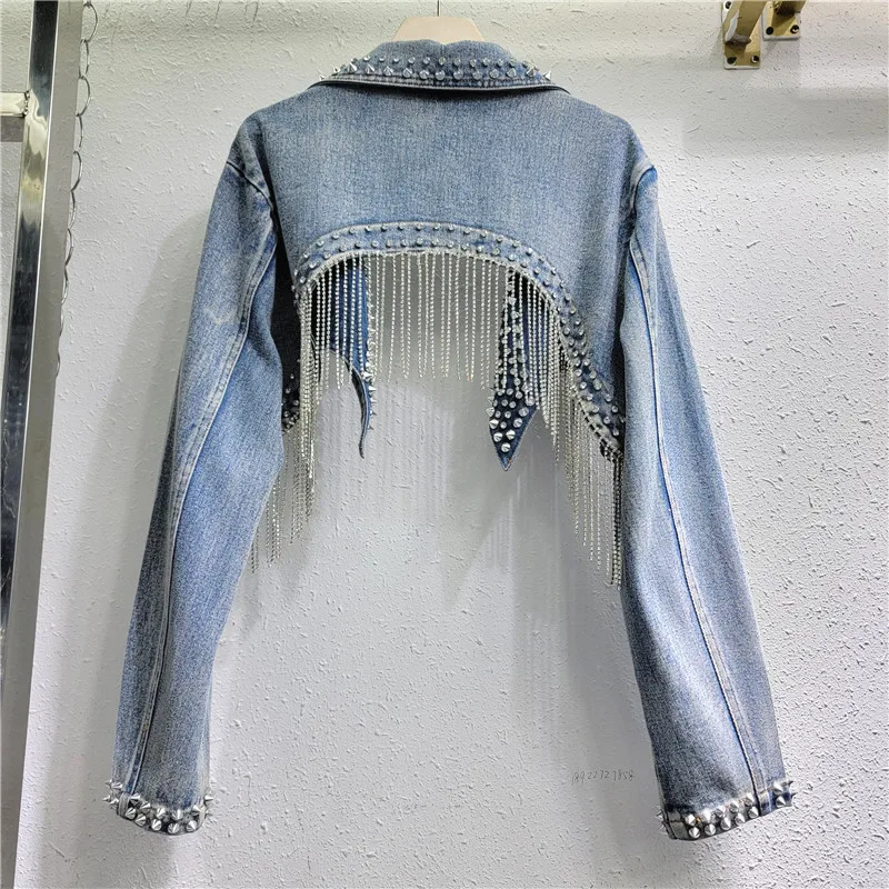 Rhinestone Beaded Tassels Rive - Embroidery Jacket Jeans recensione e prezzo