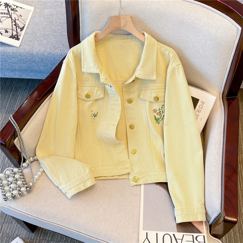 Korean Vintage Flower Embroide - Embroidery Jacket Jeans recensione e prezzo