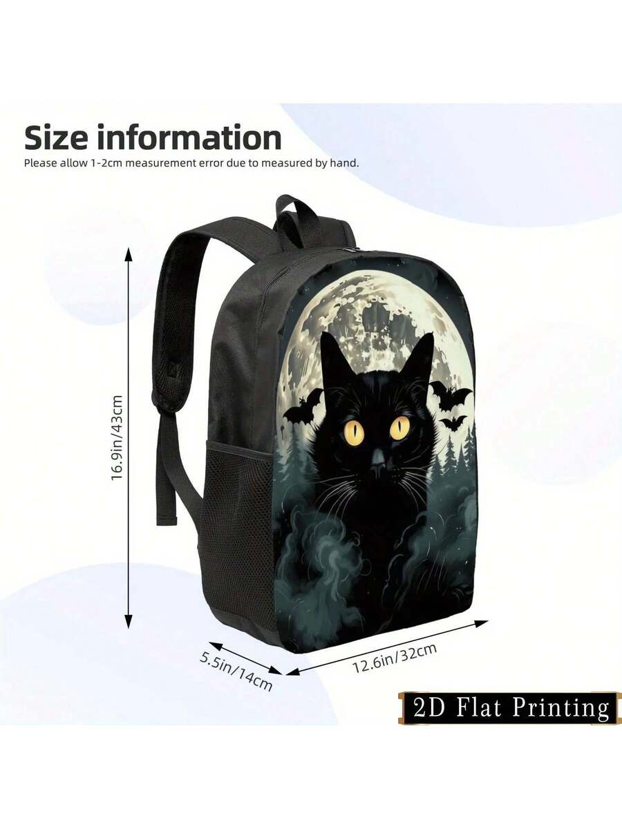 Black Cat Moonlit Forest Backp - Embroidery Cat recensione e prezzo