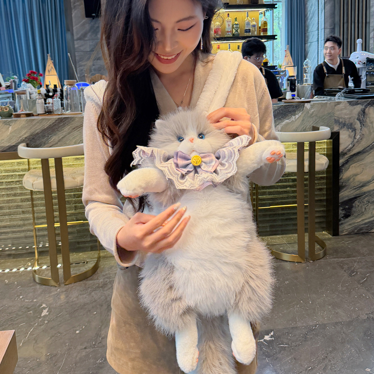 Cute Cat Shaped Backpacks Hara - Embroidery Cat recensione e prezzo