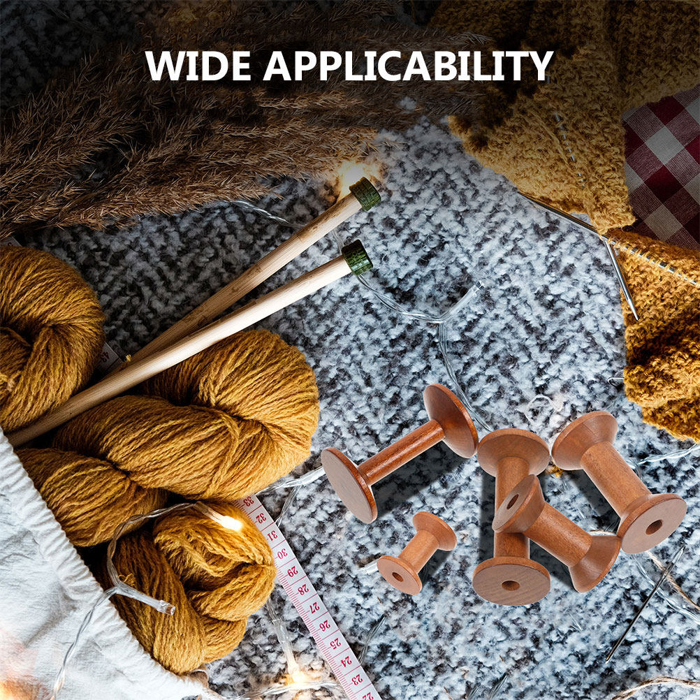 7Pcs Wooden Spools Set Smooth  - Embroidery Thread recensione e prezzo