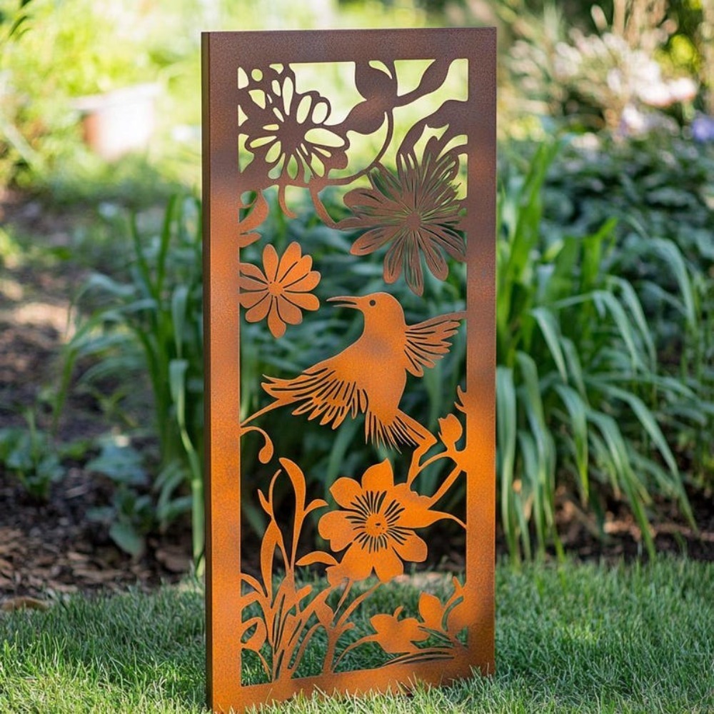 Outdoor 2D Metal Garden Wall P - Embroidery Wall Art recensione e prezzo
