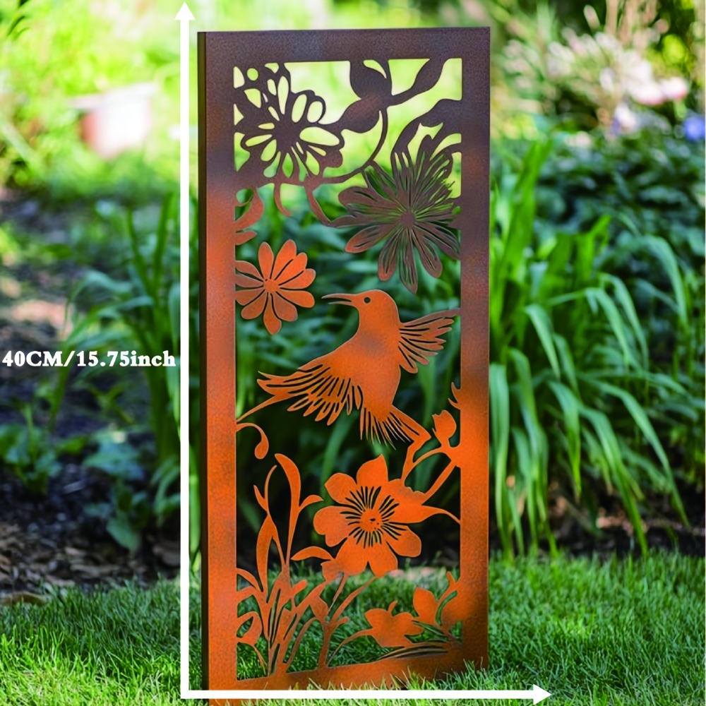 Outdoor 2D Metal Garden Wall P - Embroidery Wall Art recensione e prezzo