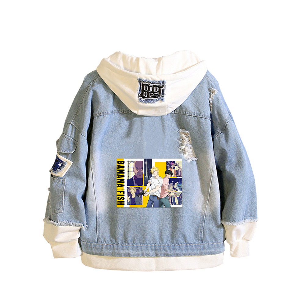 BANANA FISH Demin Jacket Anime - Embroidery Jacket Jeans recensione e prezzo