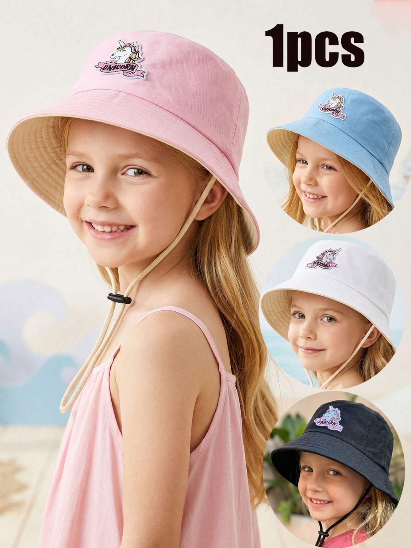 1pcs 2-6Y Girls Cartoon Unicor - Embroidery Cap recensione e prezzo