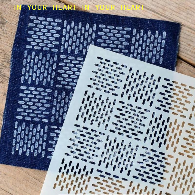 DIY Geometric Patchwork Stenci - Embroidery Handicraft recensione e prezzo