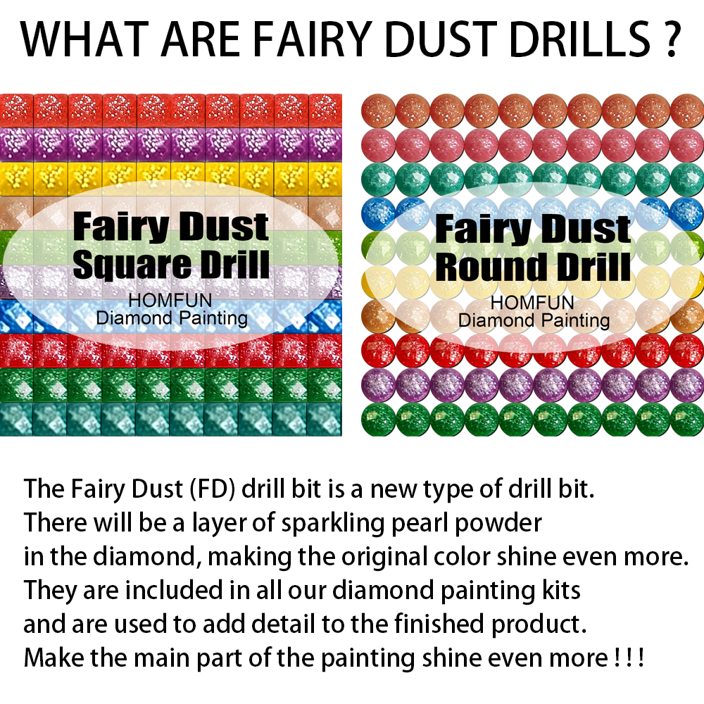 HOMFUN Fairy Dust Diamond Embr - Embroidery Roll Pattern recensione e prezzo