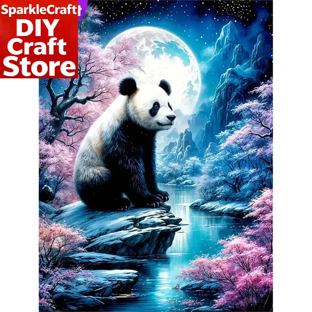 1PC frameless   Panda Diamond  - Embroidery Wall Art recensione e prezzo