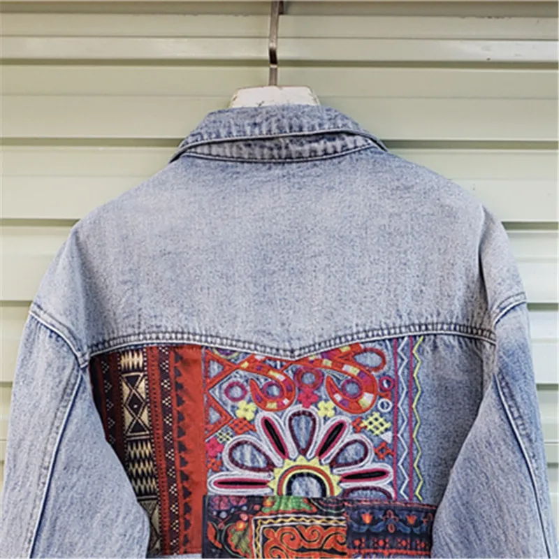 Bohemia Embroidery Splicing Bi - Embroidery Jacket Jeans recensione e prezzo