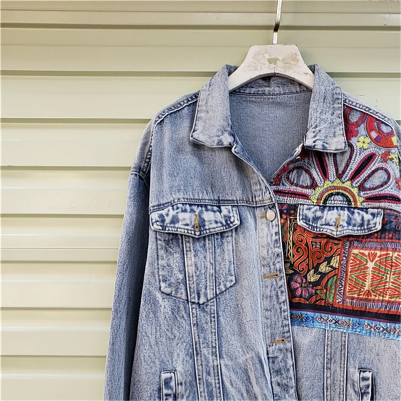 Bohemia Embroidery Splicing Bi - Embroidery Jacket Jeans recensione e prezzo