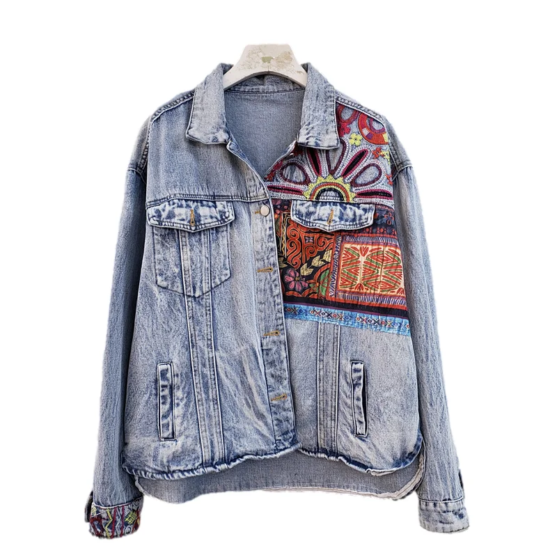 Bohemia Embroidery Splicing Bi - Embroidery Jacket Jeans recensione e prezzo