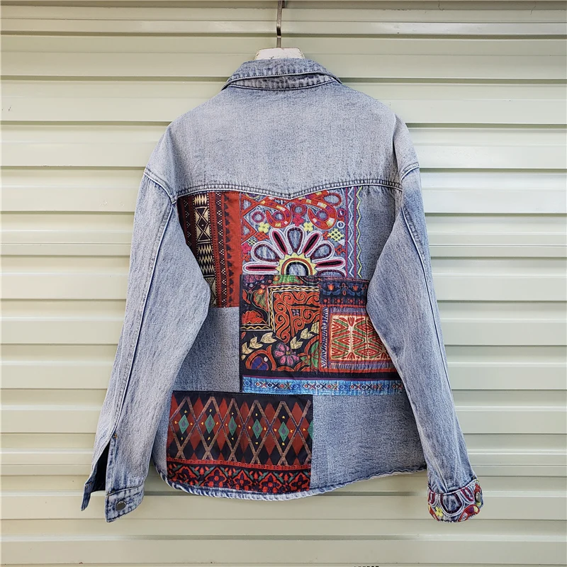 Bohemia Embroidery Splicing Bi - Embroidery Jacket Jeans recensione e prezzo