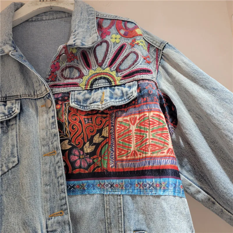 Vintage Blue Embroidery Splice - Embroidery Jacket Jeans recensione e prezzo