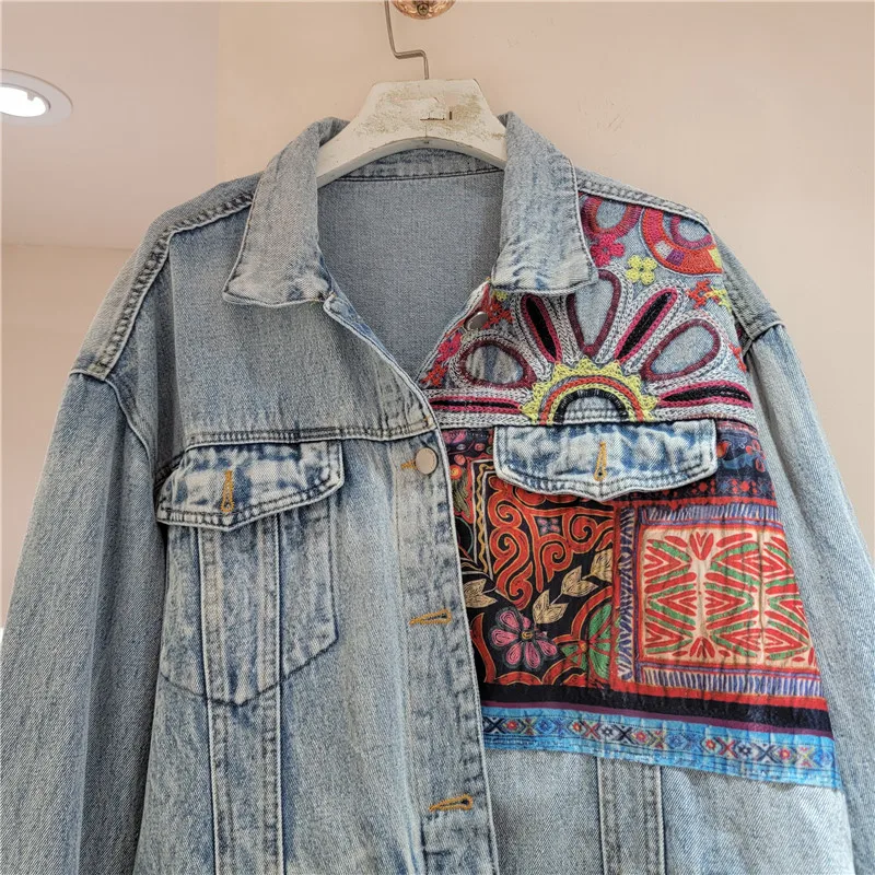 Vintage Blue Embroidery Splice - Embroidery Jacket Jeans recensione e prezzo