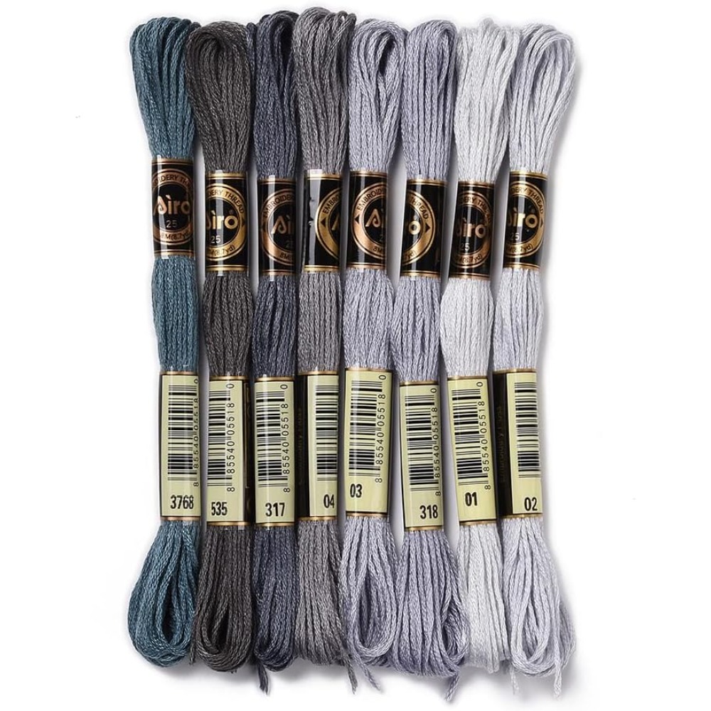 8 Skeins 70 Yards Grey Friends - Embroidery Handicraft recensione e prezzo