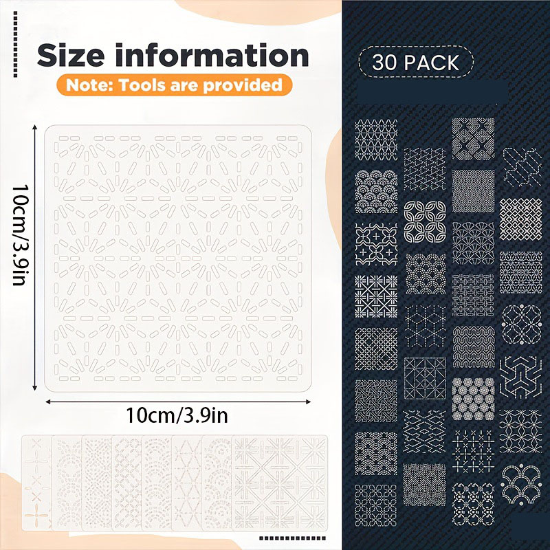 30Pcs Embroidery Templates DIY - Embroidery Ideas recensione e prezzo