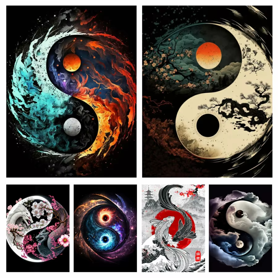 1PC frameless Yin Yang Tree 5D - Embroidery Ideas recensione e prezzo