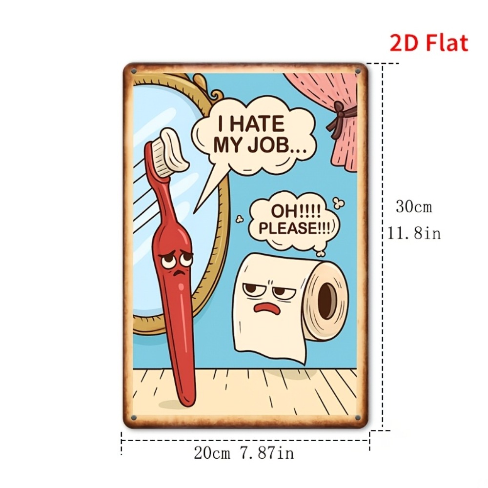 Rustic Funny Bathroom Tin Sign - Embroidery Wall Art recensione e prezzo