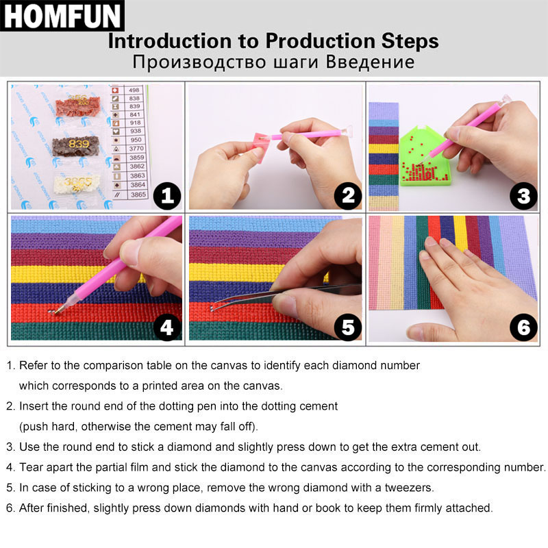 HOMFUN Diamond Painting Full S - Embroidery Roll Pattern recensione e prezzo