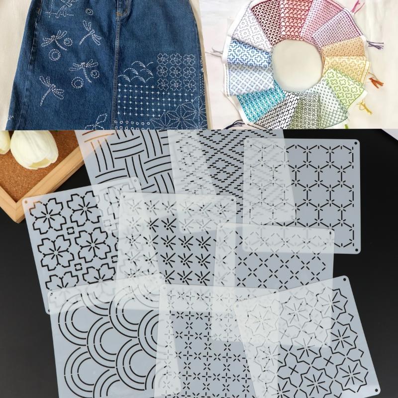 9/32Pcs Sashiko Embroidery Tem - Embroidery Handicraft recensione e prezzo