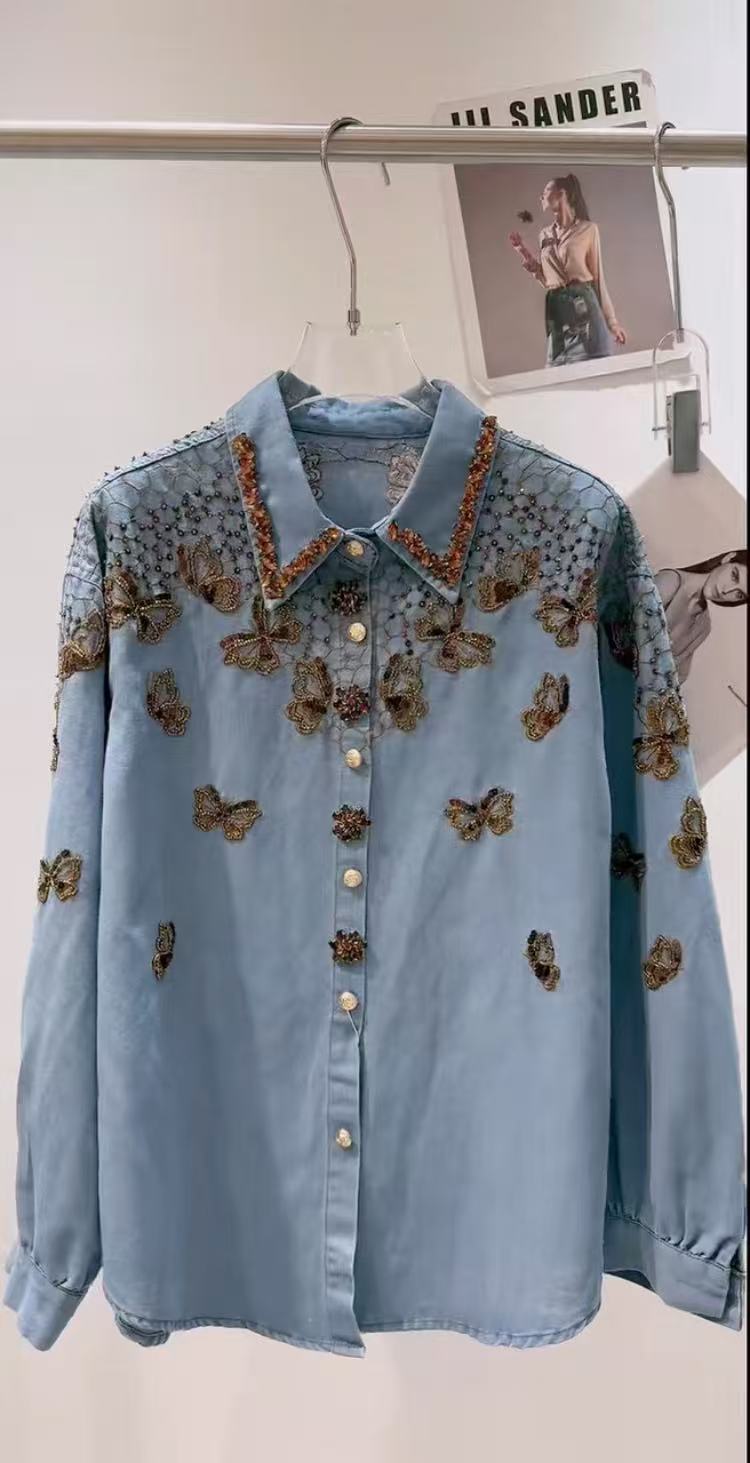 Luxury Style Denim Jacket For  - Embroidery Jacket Jeans recensione e prezzo