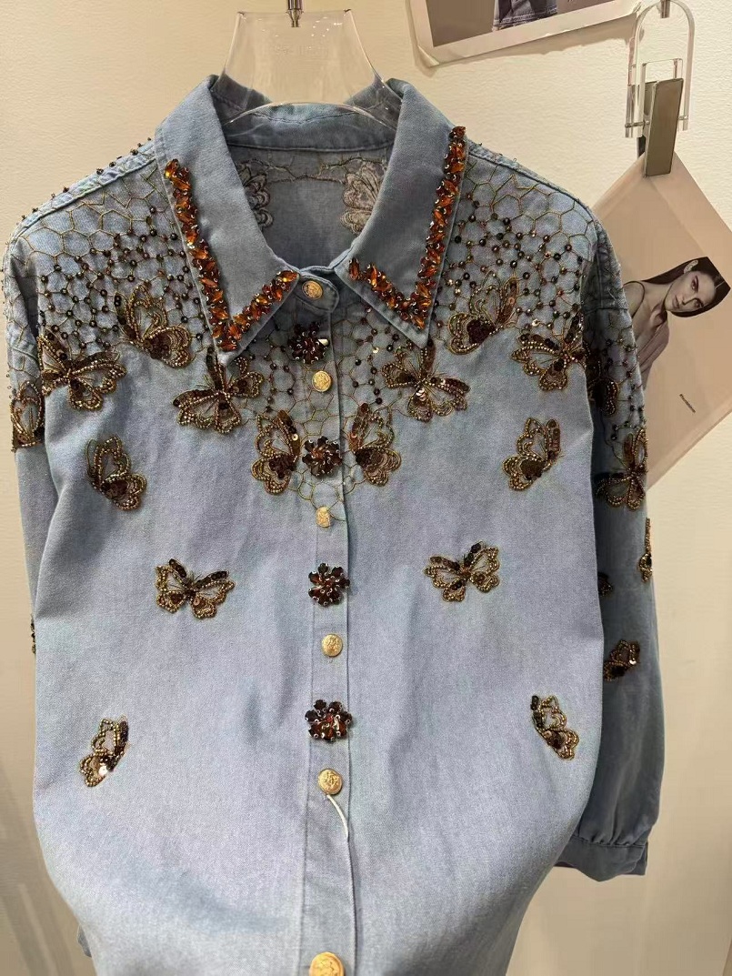 Luxury Style Denim Jacket For  - Embroidery Jacket Jeans recensione e prezzo