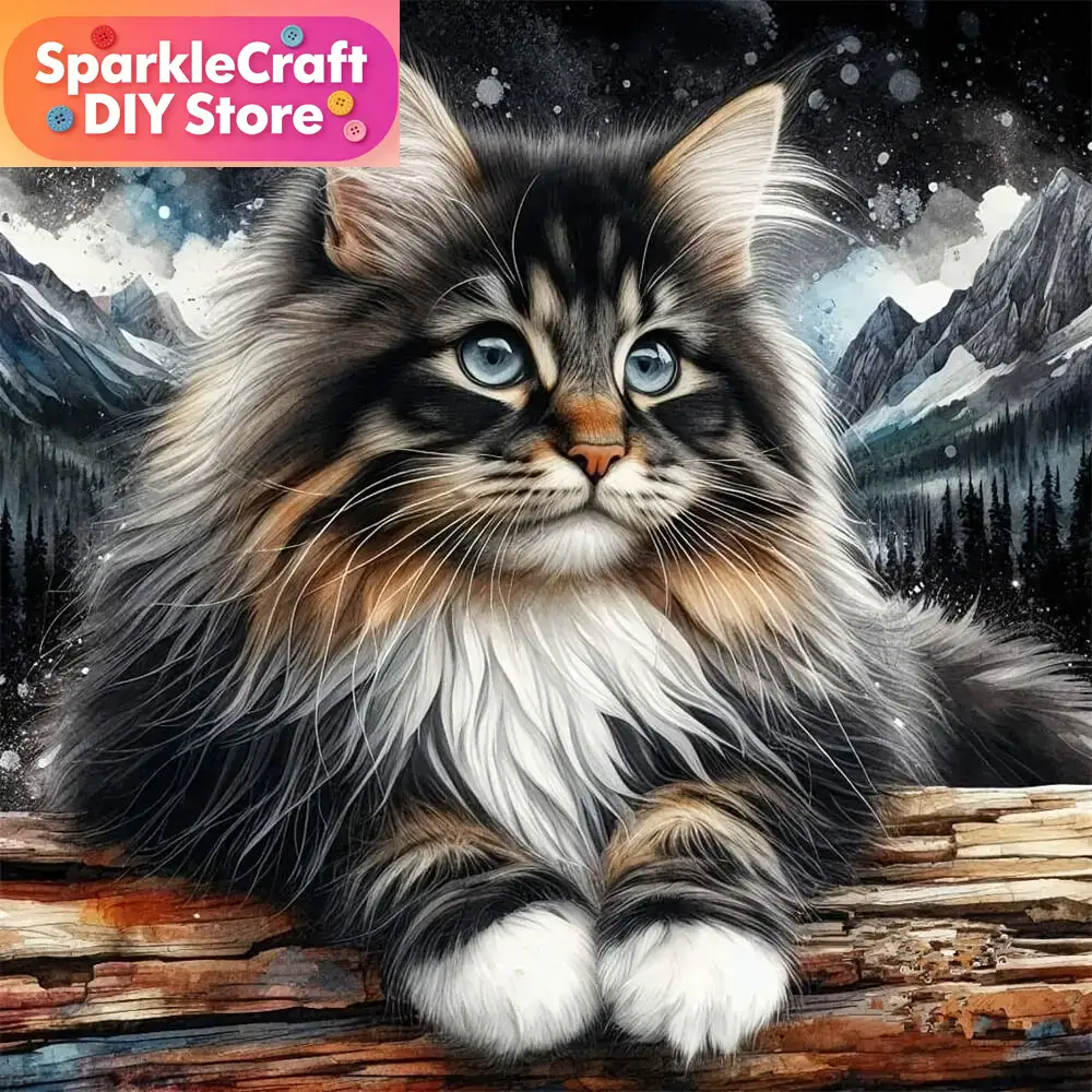 1pc frameless  5D DIY Diamond  - Embroidery Cat recensione e prezzo