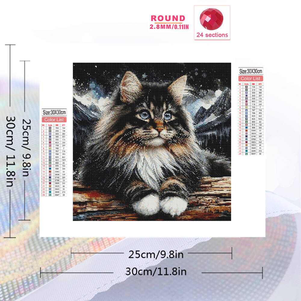 1pc frameless  5D DIY Diamond  - Embroidery Cat recensione e prezzo